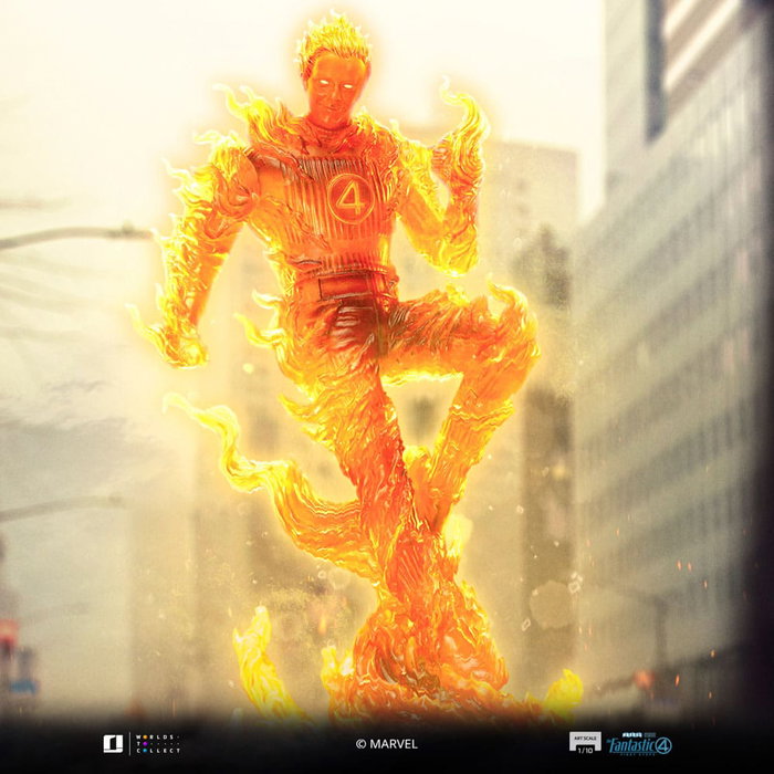 Iron Studios Estatua 1/10 Art Scale Human Torch Los 4 Fantásticos