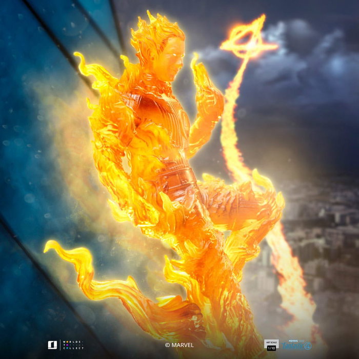 Iron Studios Estatua 1/10 Art Scale Human Torch Los 4 Fantásticos
