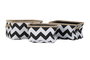 DKD Home Decor Cesta Set de 3 (2 Unidades) Blanco Negro Poliester Yute Zig Zag 32 x 21 x 37 cm