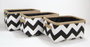 DKD Home Decor Set de 3 Cestas Zig Zag Blanco