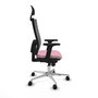 PIQUERAS Y CRESPO Silla de oficina Horna Rosa con respaldo de malla Gris