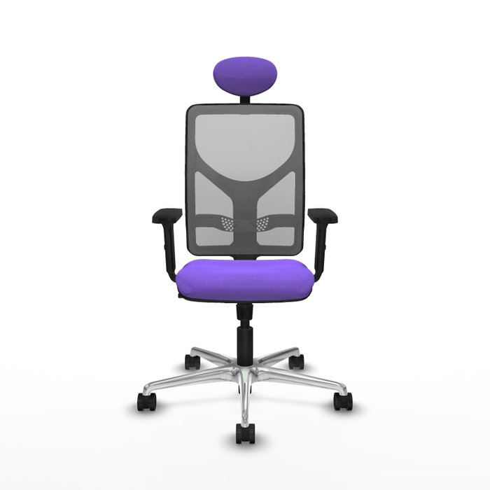 PIQUERAS Y CRESPO Silla de oficina Motilla con mecanismo Sincro, Tela Lila y Malla Gris PIQUERAS Y CRESPO Silla de oficina Motilla con mecanismo Sincro, Tela Lila y Malla Gris