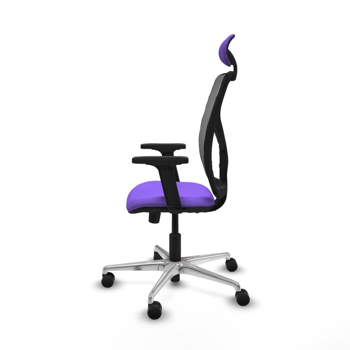 PIQUERAS Y CRESPO Silla de oficina Motilla con mecanismo Sincro, Tela Lila y Malla Gris PIQUERAS Y CRESPO Silla de oficina Motilla con mecanismo Sincro, Tela Lila y Malla Gris