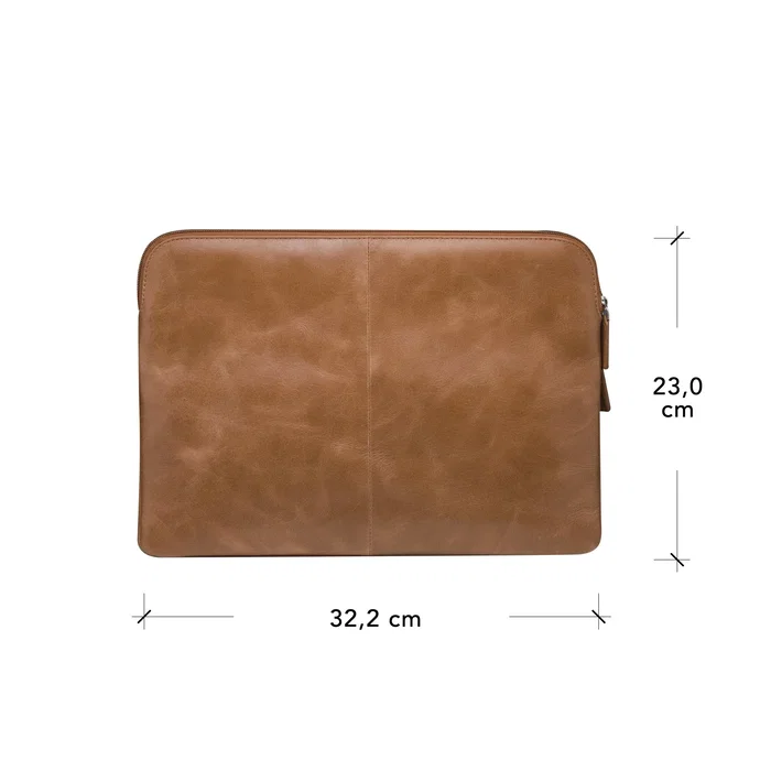 Dbramante1928 Funda Skagen Pro+ 33 cm (13") para MacBook Pro/Air 13" - Cuero de Grano Entero, Color Bronceado, 316 g, Resistente a Impactos
