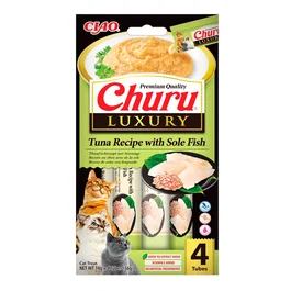 Churu Luxury Atún con Lenguado, Pack 12 unidades de 56 gr cada una