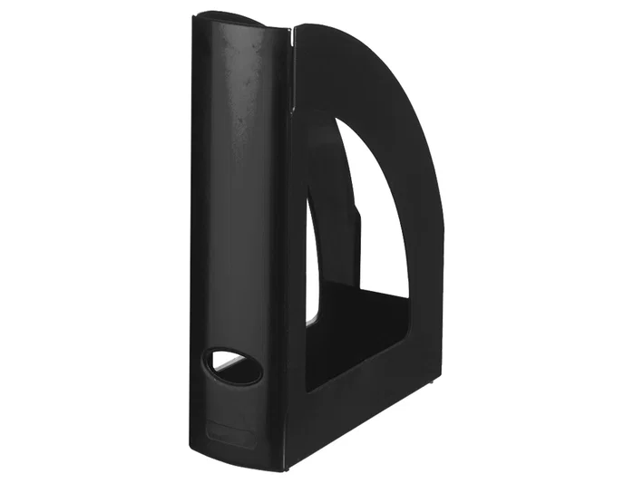 Q-connect Revistero plástico negro opaco 100% reciclado
