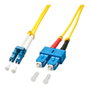 LINDY Cable de fibra óptica LC/SC OS2 de 3 m Amarillo