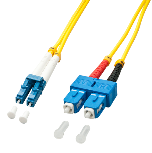 LINDY Cable de fibra óptica LC/SC OS2 de 3 m Amarillo