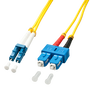 LINDY Cable de fibra óptica LC/SC OS2 de 3 m Amarillo