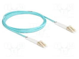 DeLOCK Cable de fibra óptica LC Duplex a LC Duplex multimodo OM3 angulado 2 m
