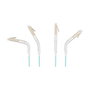 DeLOCK Cable de fibra óptica LC Duplex a LC Duplex multimodo OM3 angulado 2 m