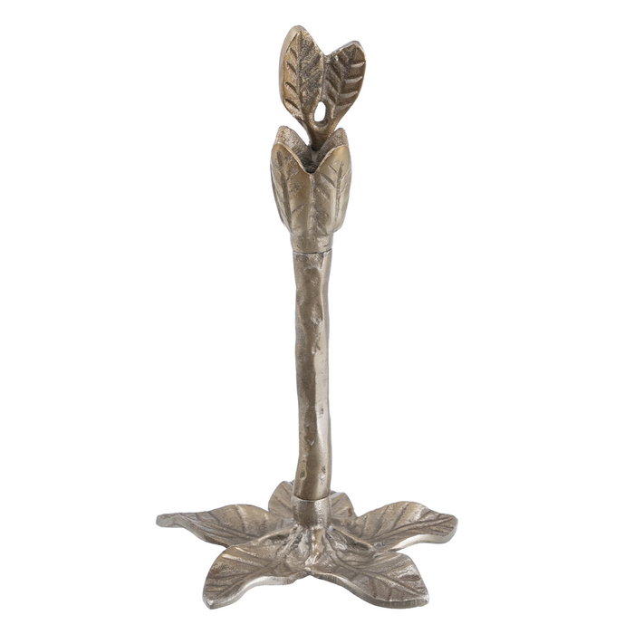 Portavelas Oro Aluminio Decoración 14 X 14 X 24 cm (Set de 2)