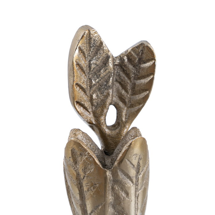 Portavelas Oro Aluminio Decoración 14 X 14 X 24 cm (Set de 2)