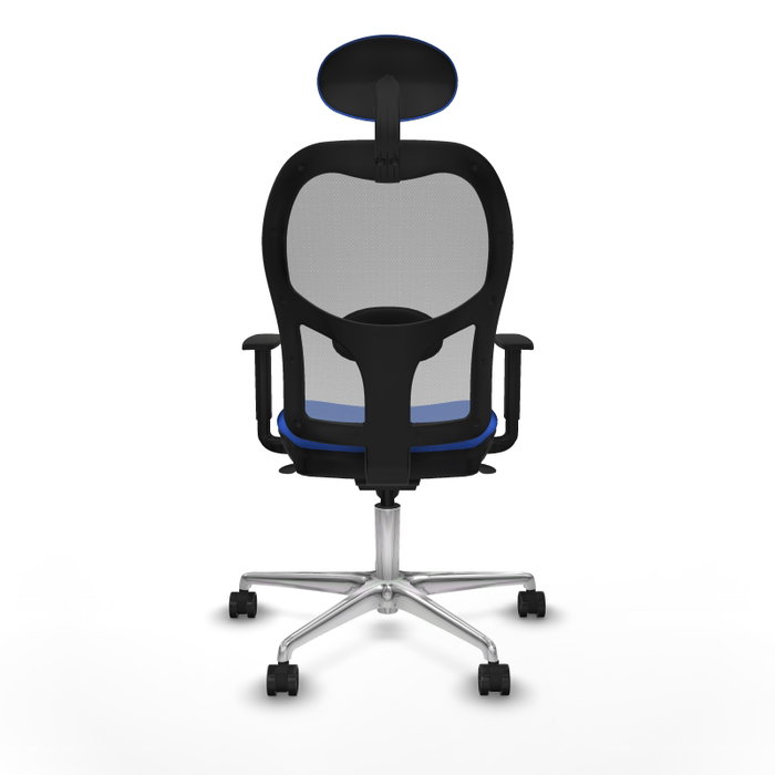 PIQUERAS Y CRESPO Silla de oficina Jorquera con mecanismo Sincro, Tela Azul y Malla Gris PIQUERAS Y CRESPO Silla de oficina Jorquera con mecanismo Sincro, Tela Azul y Malla Gris