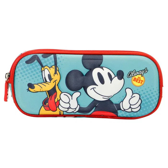 Disney Mickey Mouse Estuche Portatodo 3D Doble Verde Disney Mickey Mouse Estuche Portatodo 3D Doble Verde