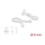 DeLOCK Pasacables para taladro Ø 8 mm transparente, 100 unidades