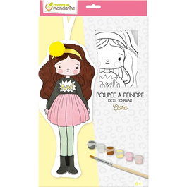 AVENUE MANDARINE Kit de Manualidades Muñeca para Pintar Clara
