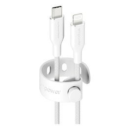 PanzerGlass empower Racing Cable de carga 60W USB-C a Lightning, USB 2.0, 1.2m, Color Blanco Plateado
