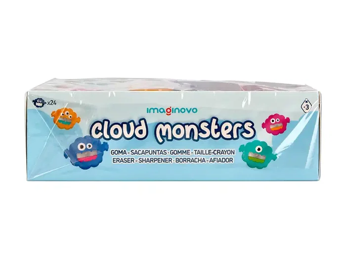 Imaginovo Goma de Borrar Fantasía con Sacapuntas, Forma de Monstruo, Colores Surtidos, Expositor de 24 Unidades Imaginovo Goma de Borrar Fantasía con Sacapuntas, Forma de Monstruo, Colores Surtidos, Expositor de 24 Unidades