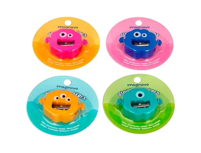 Imaginovo Goma de Borrar Fantasía con Sacapuntas, Forma de Monstruo, Colores Surtidos, Expositor de 24 Unidades Imaginovo Goma de Borrar Fantasía con Sacapuntas, Forma de Monstruo, Colores Surtidos, Expositor de 24 Unidades