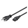 Goobay 93617 Cable de alimentación Kaltgeratekabel (Suiza) negro 2 m, SEV 1011 a IEC C13, H05VV-F3G 3G 0.75 mm2 230-250 V