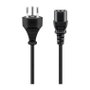 Goobay 93617 Cable de alimentación Kaltgeratekabel (Suiza) negro 2 m, SEV 1011 a IEC C13, H05VV-F3G 3G 0.75 mm2 230-250 V
