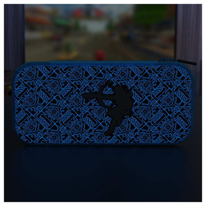 PDP Estuche de viaje protector rígido SheikahShoot para Nintendo Switch, Switch Lite y Switch OLED - Negro y Turquesa - 500-218-SKSG
