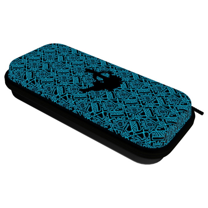 PDP Estuche de viaje protector rígido SheikahShoot para Nintendo Switch, Switch Lite y Switch OLED - Negro y Turquesa - 500-218-SKSG