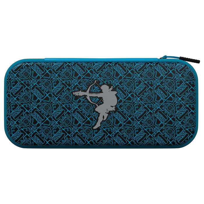 PDP Estuche de viaje protector rígido SheikahShoot para Nintendo Switch, Switch Lite y Switch OLED - Negro y Turquesa - 500-218-SKSG