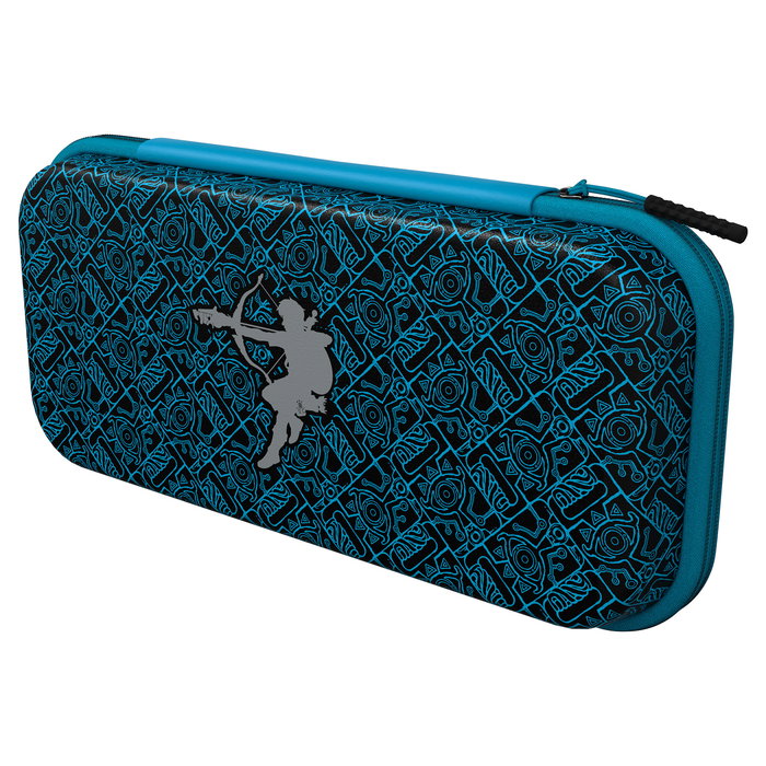 PDP Estuche de viaje protector rígido SheikahShoot para Nintendo Switch, Switch Lite y Switch OLED - Negro y Turquesa - 500-218-SKSG