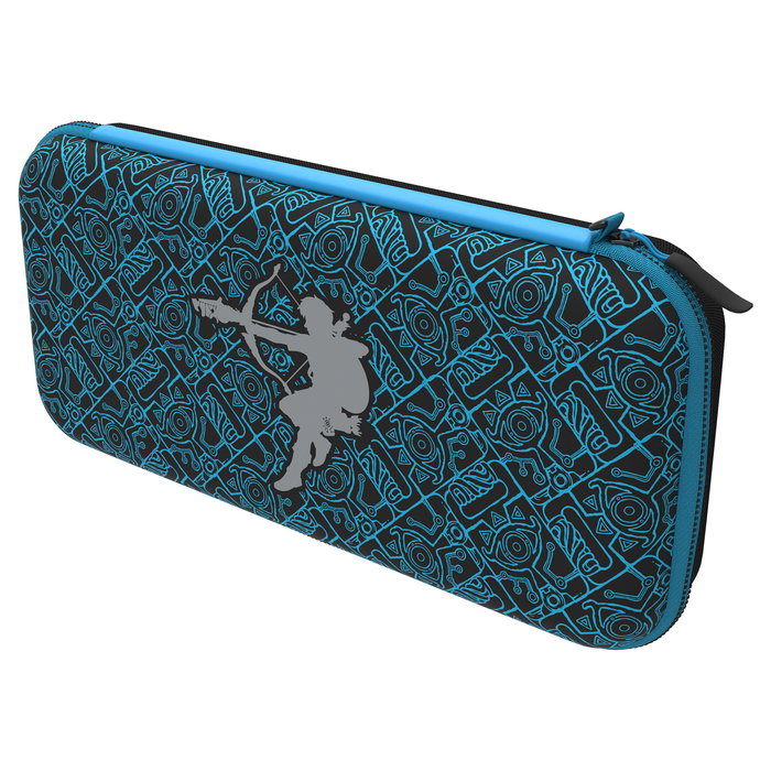 PDP Estuche de viaje protector rígido SheikahShoot para Nintendo Switch, Switch Lite y Switch OLED - Negro y Turquesa - 500-218-SKSG