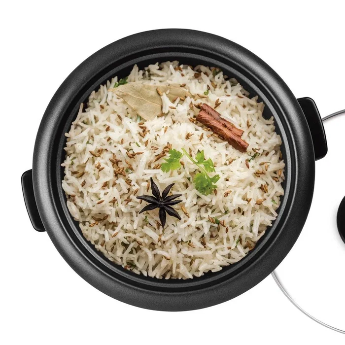 Ufesa AR4010 Jasmin Arrocera Eléctrica, 1 Litro de Capacidad, 400W, Función Mantener Caliente, Cubeta Antiadherente, Color Negro
