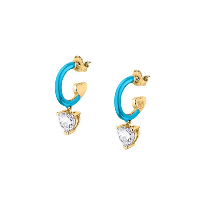 Chiara Ferragni Love Parade EARR.YG/PK Enamel/WH CZ 22mm Pendientes Chiara Ferragni Love Parade EARR.YG/PK Enamel/WH CZ 22mm Pendientes