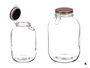 Vivalto Tarro Hermético Vidrio con Tapa Cobre 4L 17x27x17 cm (Set de 6)
