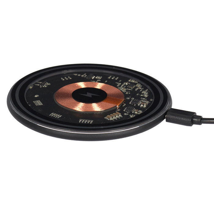 Be Mix Cargador de Inducción 15W, Carga Rápida Inalámbrica Compatible con iPhone y Android, Incluye Cable USB-C