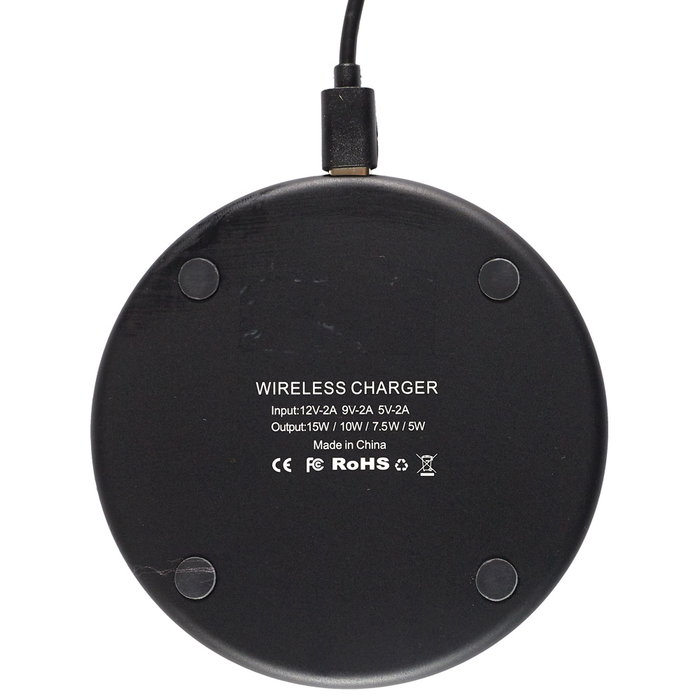 Be Mix Cargador de Inducción 15W, Carga Rápida Inalámbrica Compatible con iPhone y Android, Incluye Cable USB-C