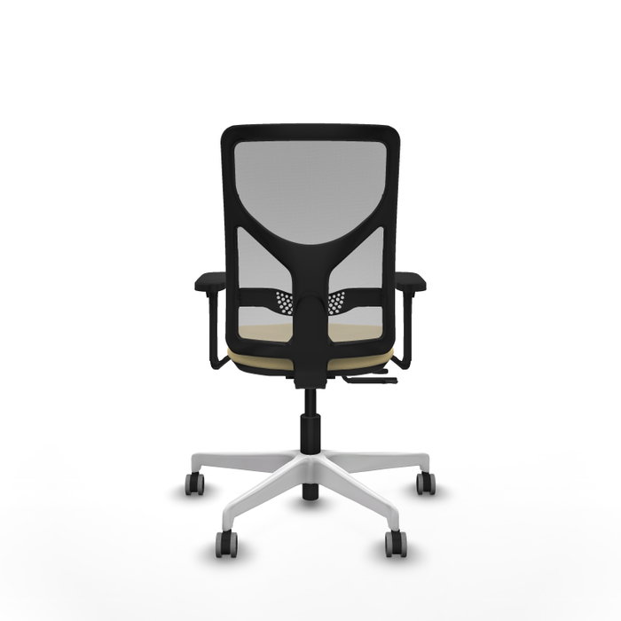 PIQUERAS Y CRESPO Silla de oficina Motilla con mecanismo Sincro/Traslack, Similpiel Crema y Malla Gris PIQUERAS Y CRESPO Silla de oficina Motilla con mecanismo Sincro/Traslack, Similpiel Crema y Malla Gris