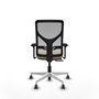 PIQUERAS Y CRESPO Silla de oficina Motilla con mecanismo Sincro/Traslack, Similpiel Crema y Malla Gris