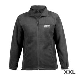Edm Chaqueta Polar Fleece 280g/m² Cremallera Bolsillos Laterales Tratamiento Anti-pilling Cuello Maxi Talla XXL Negro