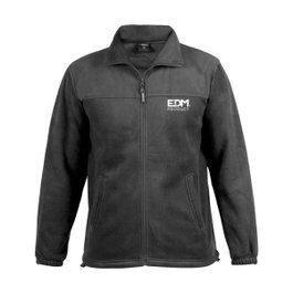 Edm Chaqueta polar fleece 280g/m² con cremallera Negro XXL