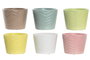 DKD Home Decor Maceta Dolomite Zigzag Surtida Pack de 6
