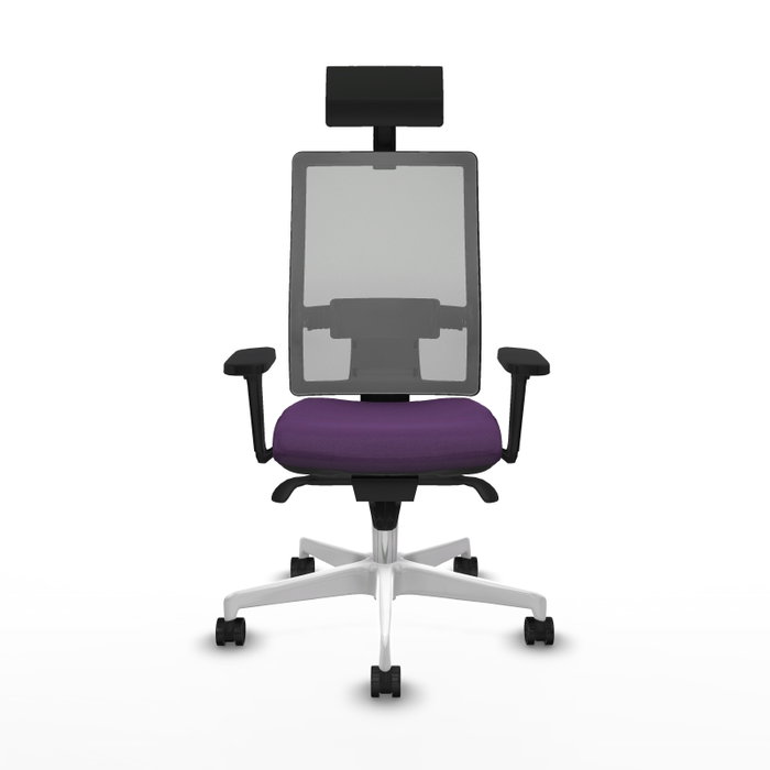 PIQUERAS Y CRESPO Silla de oficina Horna con mecanismo Sincro, Morado y Gris