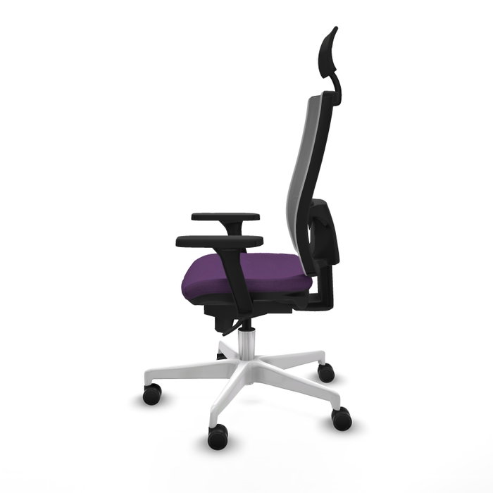 PIQUERAS Y CRESPO Silla de oficina Horna con mecanismo Sincro, Morado y Gris