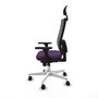 PIQUERAS Y CRESPO Silla de oficina Horna con mecanismo Sincro, Morado y Gris