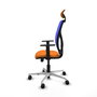 PIQUERAS Y CRESPO Silla de oficina Motilla Naranja y Azul