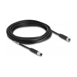 DeLOCK Cable Sensor/Actuador M8 4 Pines A-codificado Macho a Hembra 5 m