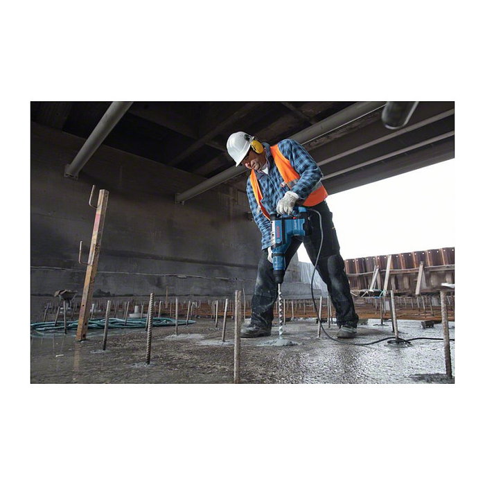 Bosch GBH 8-45 DV Taladro Percutor con Maletín Profesional, 1500 W, SDS Max, Perforar con Golpe y Cincelado, Ø 4,5 cm Hormigón