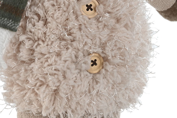 DKD Home Decor Figura Navidad Alpina Beige Verde 16x56x28 cm (4 Unidades)