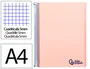 Liderpapel Cuaderno espiral A4 Micro Wonder rosa 120h 90gr cuadro 5mm 5 bandas 4 taladros