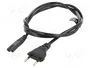 SAVIO Cable de alimentación H03VVH2-F 2x0,5mm2 CEE 7/16 (C) a IEC C7 hembra
